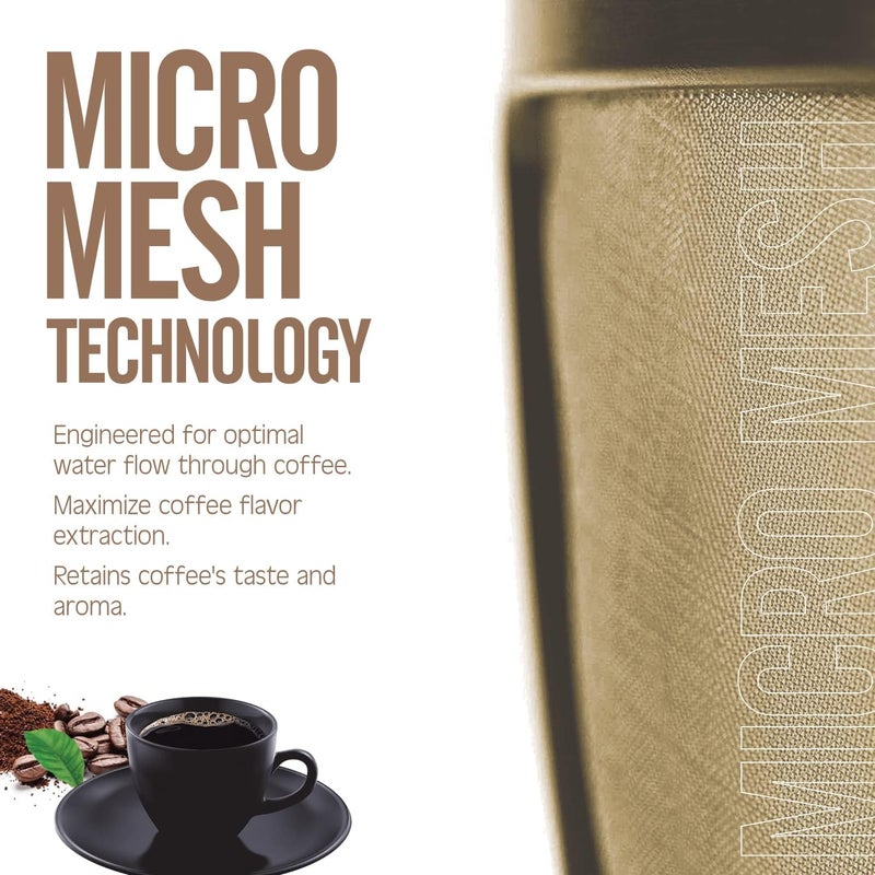 BRENSTEN 4 Cup Reusable Filter Basket With Closed Bottom Fits MrCoffee Coffee Maker and Brewer - Permanent Filter Replacement Compatible With Mr Coffee Gold Basket-Style Filters 1-Pack - Image 2